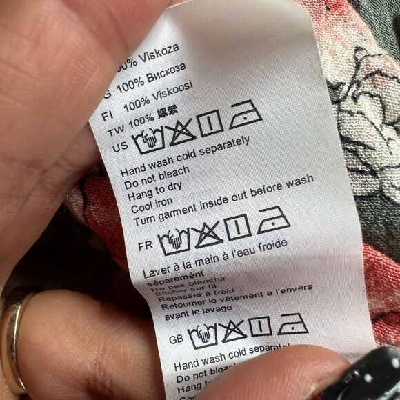 Billabong Summer Sunsets Crinkle Floral Ruffle Off Shoulder Blouse Top M - Picture 6 of 7